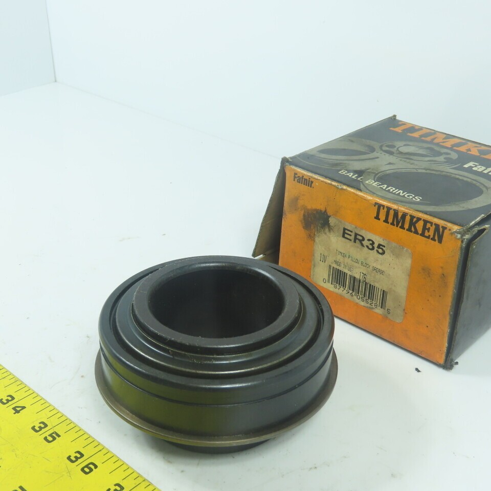 Timken Fafnir ER35 Wide Inner Ring Setscrew Locking Ball Bearings 2-3/16″ Bore