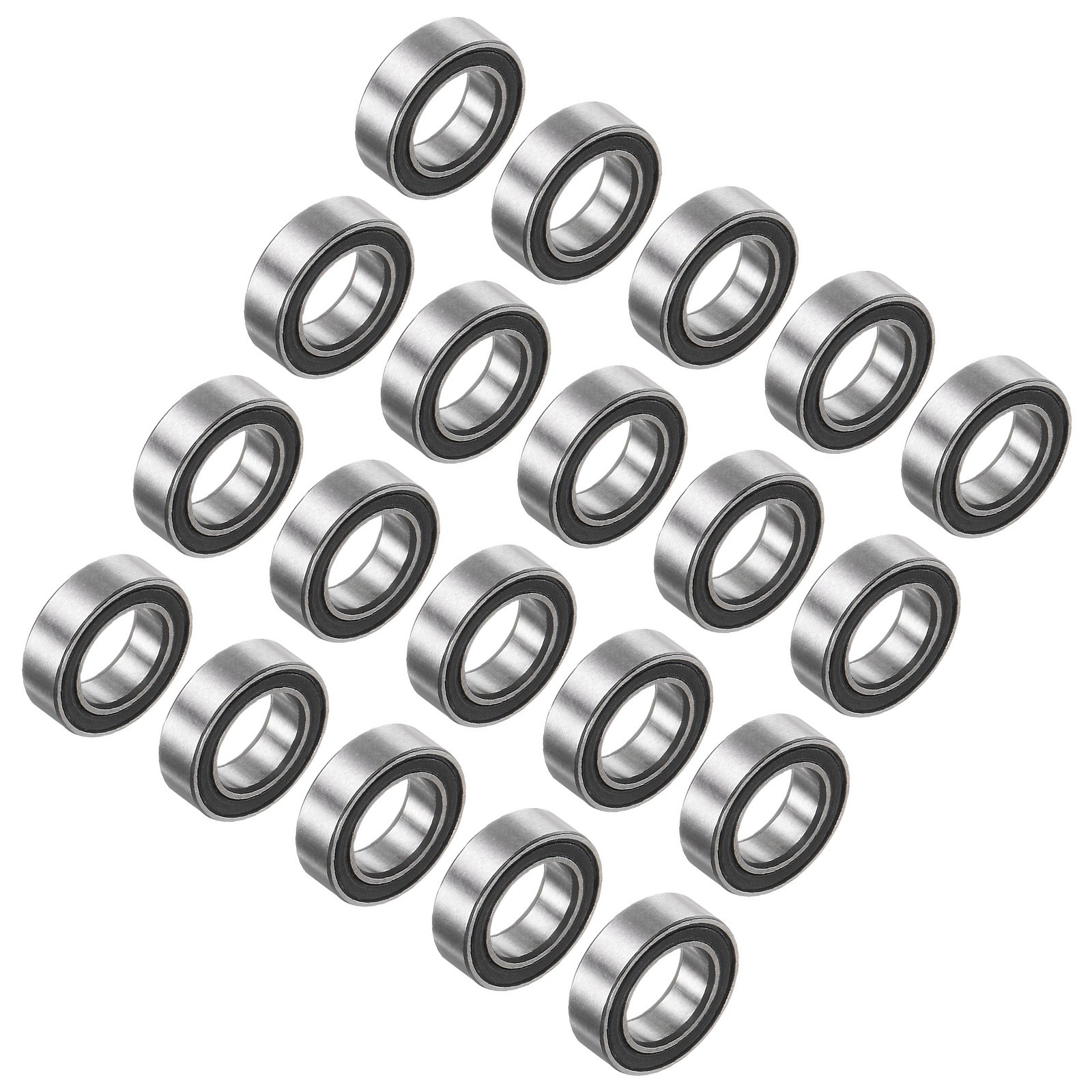 MR106-2RS 6x10x3mm Chrome Steel Mini Bearing Double Sealed ABEC3, 20Pcs