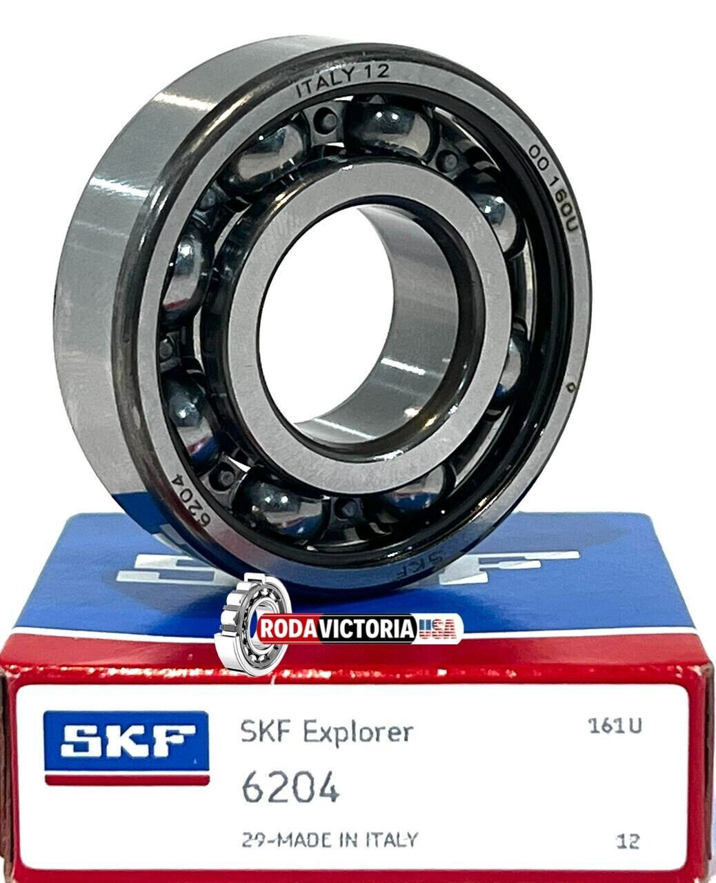 SKF 6204 C3 Open Bearing 20x47x14mm NO SEALS 93306-40401