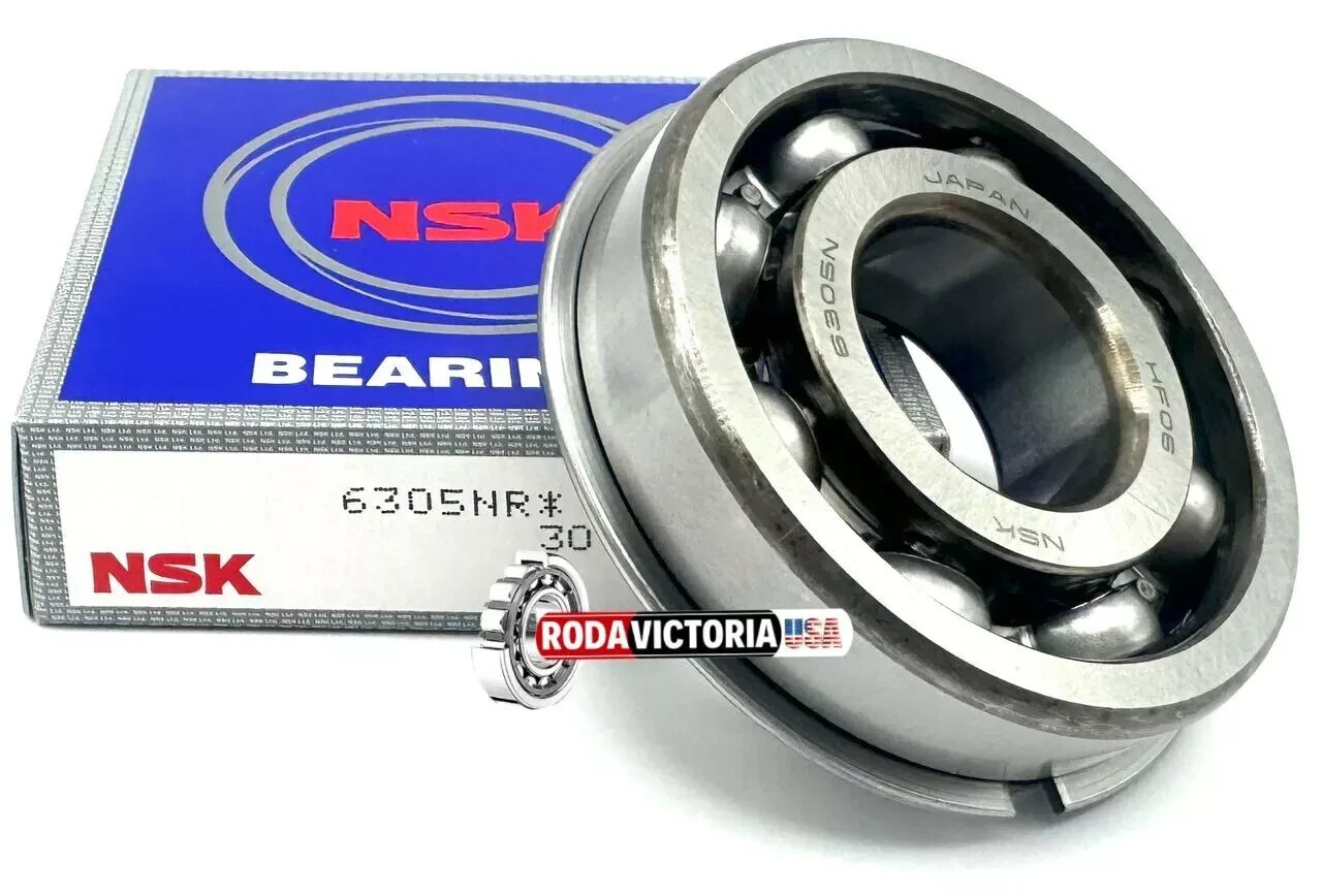 NSK JAPAN 6305 NR BALL BEARING, OPEN, NO SEALS + SNAP RING 25x62x17 mm