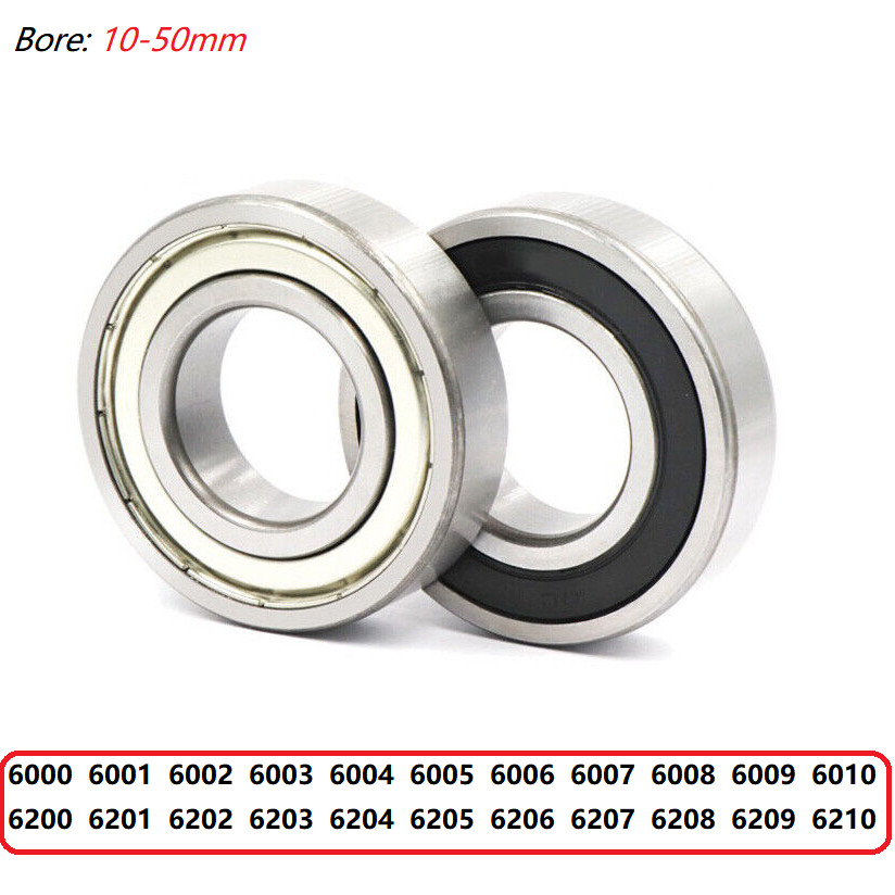 Deep Groove Ball Bearings 6000-6010; 6200-6210 2RS Series Rubber / Metal Seal