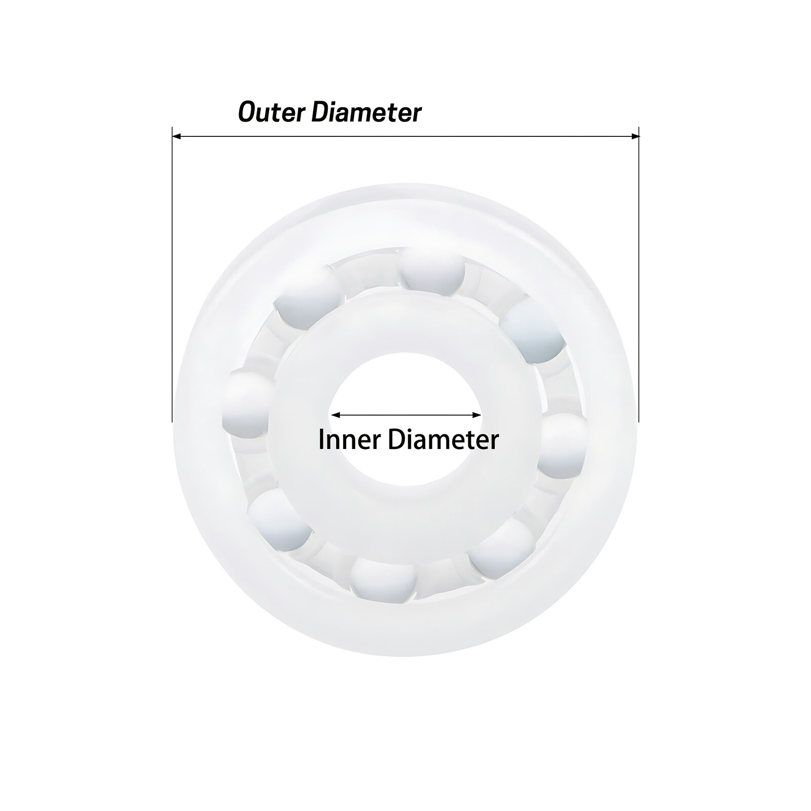 PP Nylon Plastic Precision Ball Bearing Glass Ball Bearings 608 626 6000 – 6006