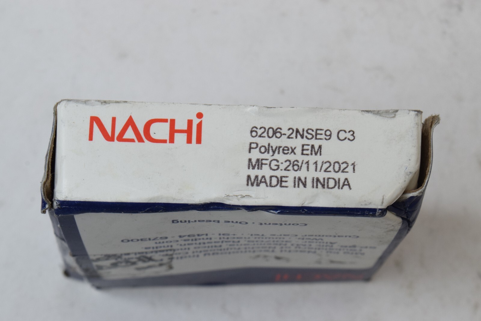 NACHI 6206-2NSE9 C3 Rubber Seal Ball Bearing 30x62x16 6206 2RS 6206RS