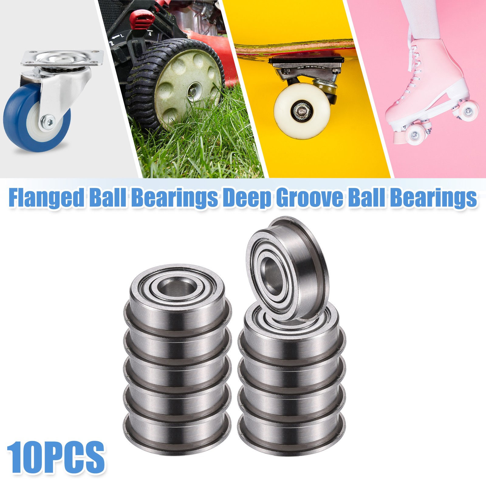 10pcs F605ZZ 5x14x5mm Double Metal Shield Single Row Deep Groove Ball Bearings