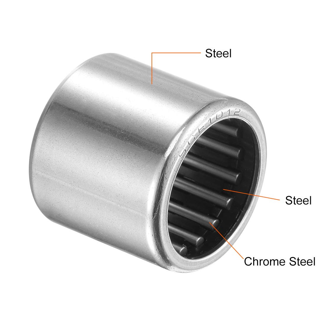 Uxcell SCE1012 Needle Roller Bearings 5/8-Inch Bore 13/16-Inch OD 3/4-Inch Widt