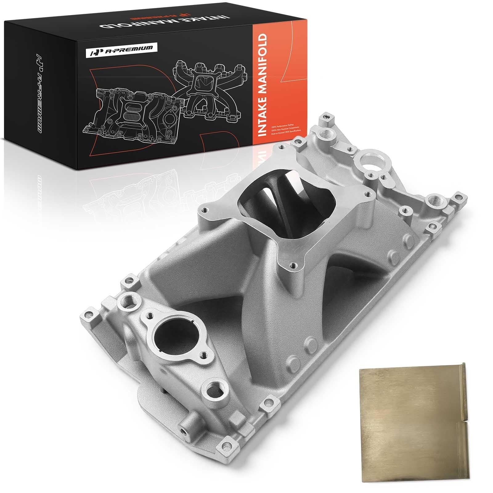 A-Premium Single Plane Intake Manifold Compatible with SBC Chevy 350 Engine |…