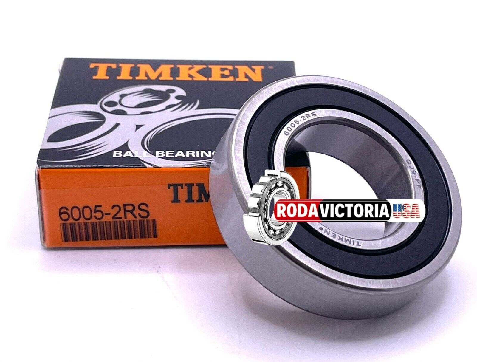 TIMKEN 6005 2RS DEEP GROOVE BALL BEARING, RUBBER SEALED 25x47x12mm 6005-2RS