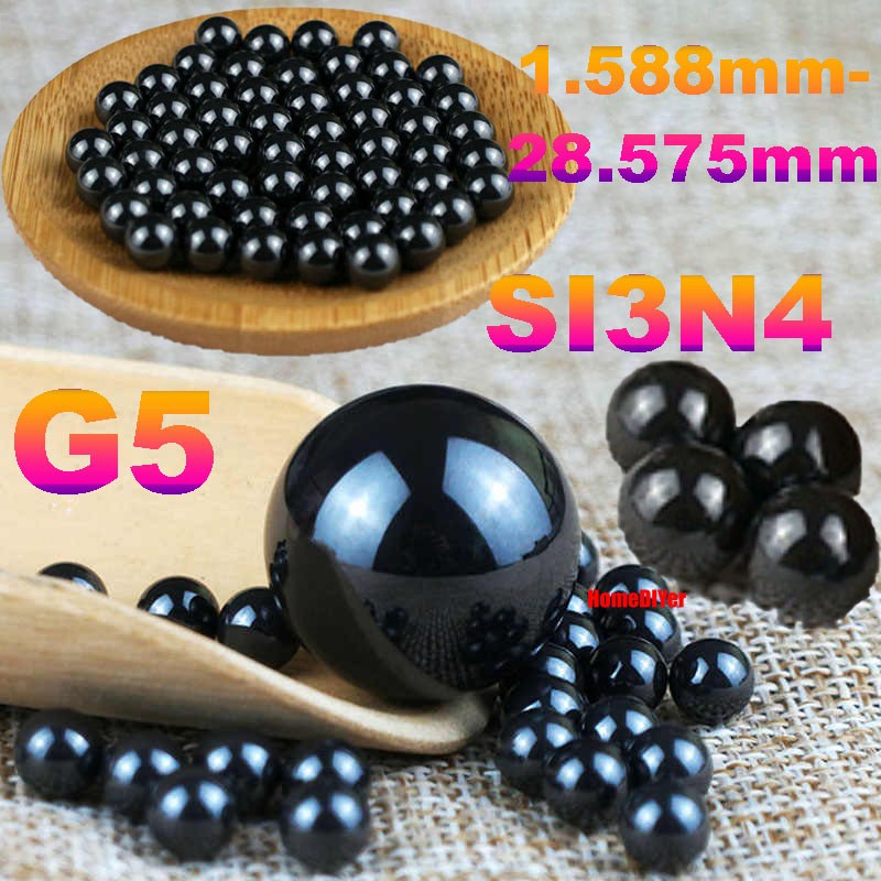 SI3N4 Ball Bearings Silicon Nitride Ceramic Balls G5 Precision 1.588mm-28.575mm