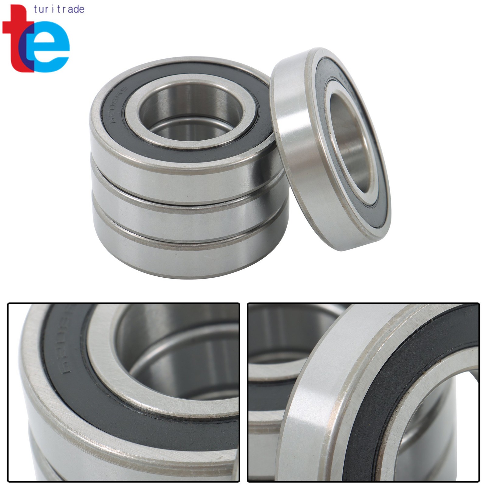 4pcs 6208-2RS Sealed Ball Bearings 40*80*18mm Double Sealed