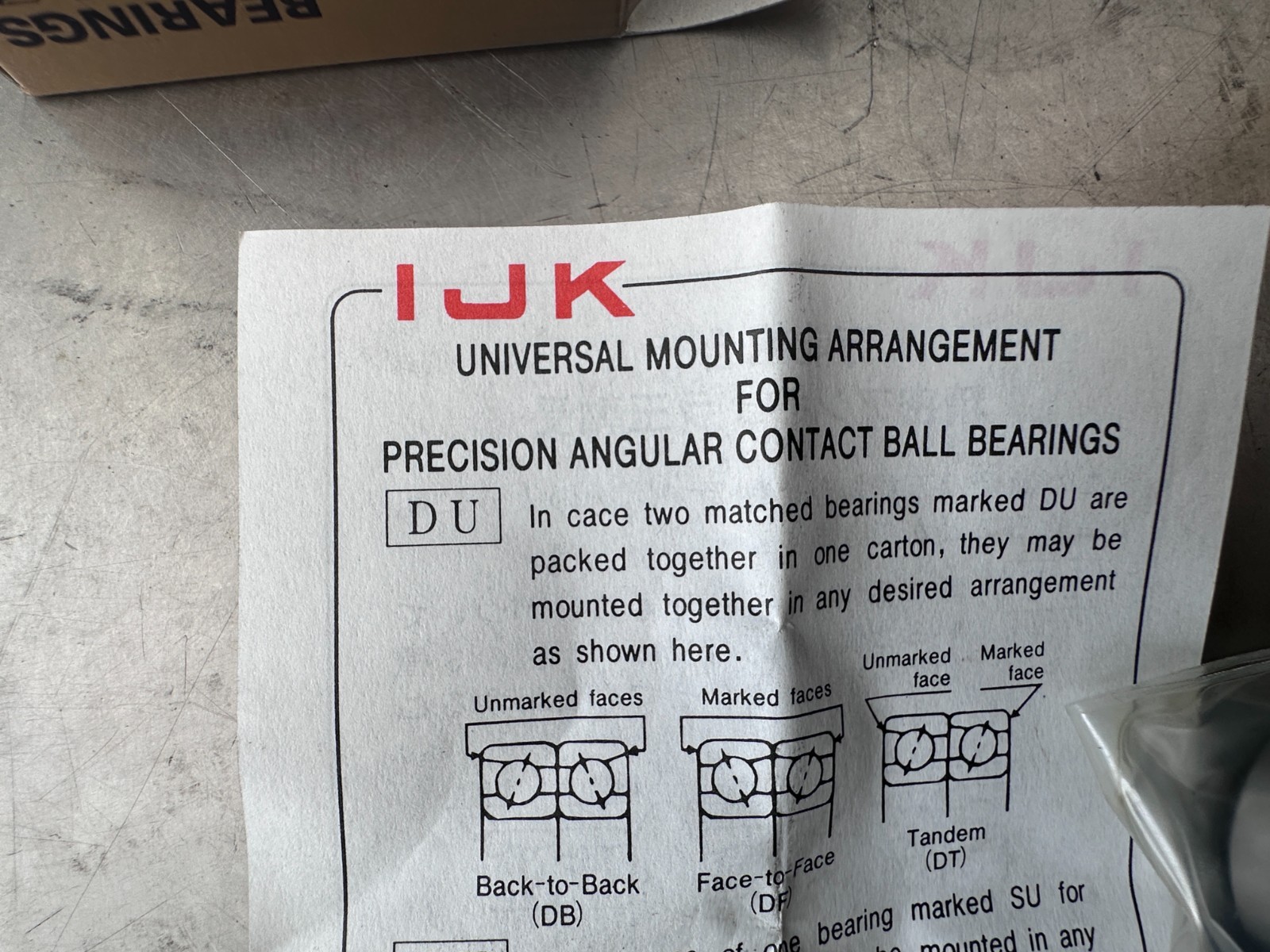 IJK 7000 CTYN DULP4 Bearing (Lot of 4)