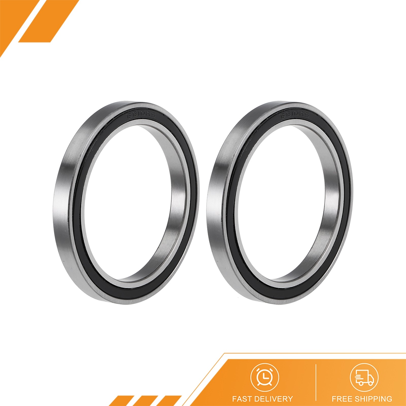 2pcs – 6810-2RS Ball Bearings Z2 50x65x7mm Double Sealed Chrome Steel
