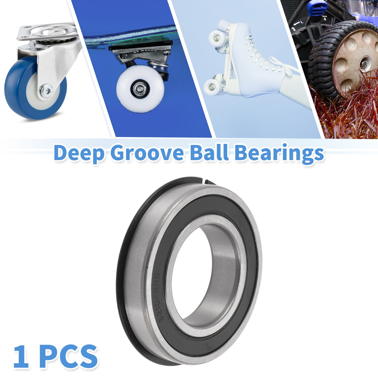 6210NR2RS Deep Groove Ball Bearings 50x90x20mm 1 Pc Scooter Skateboard Wheel