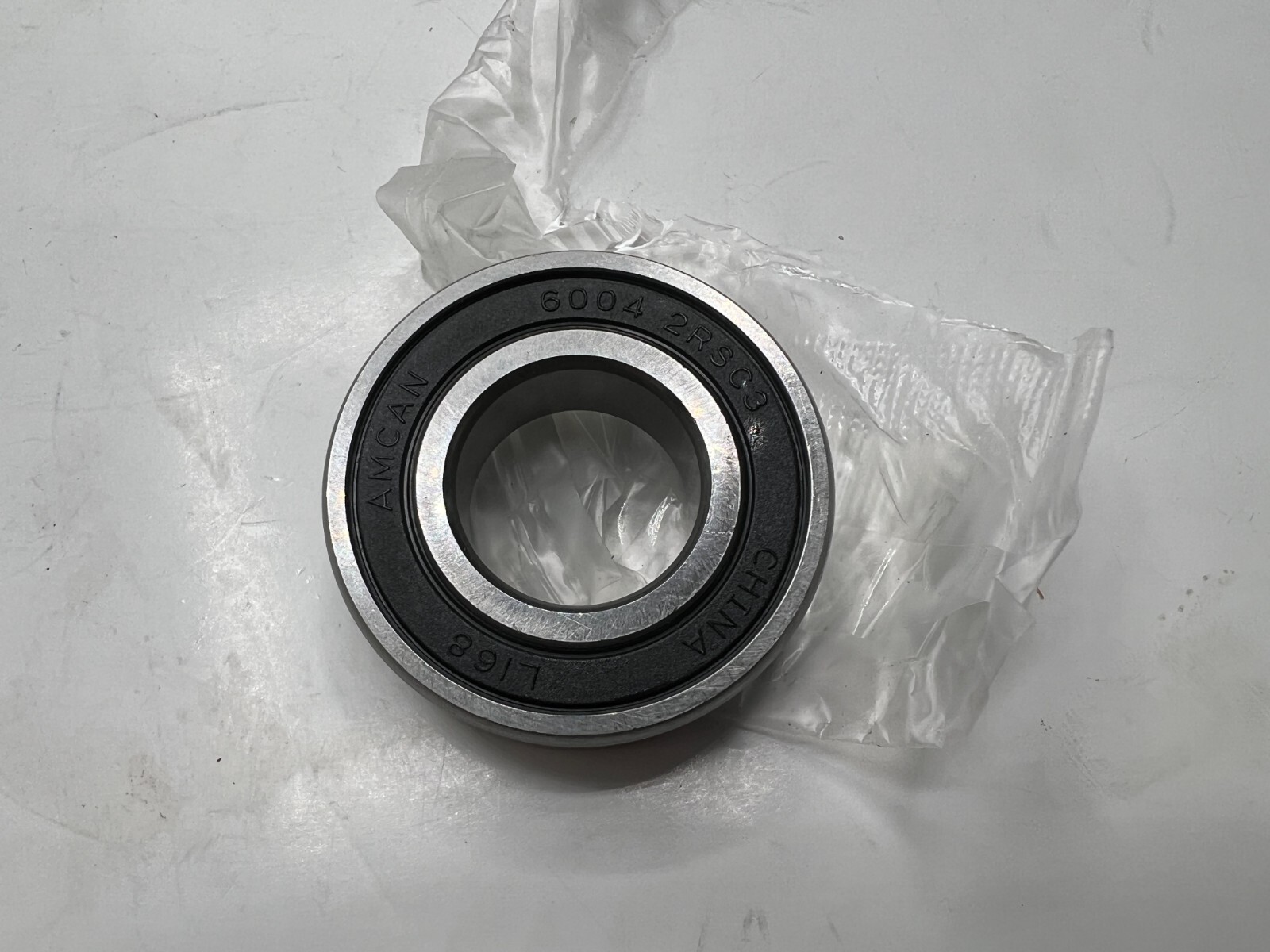 (QTY 3) AMCAN 6004-2RS C3 Rubber Sealed Single Row Ball Bearing