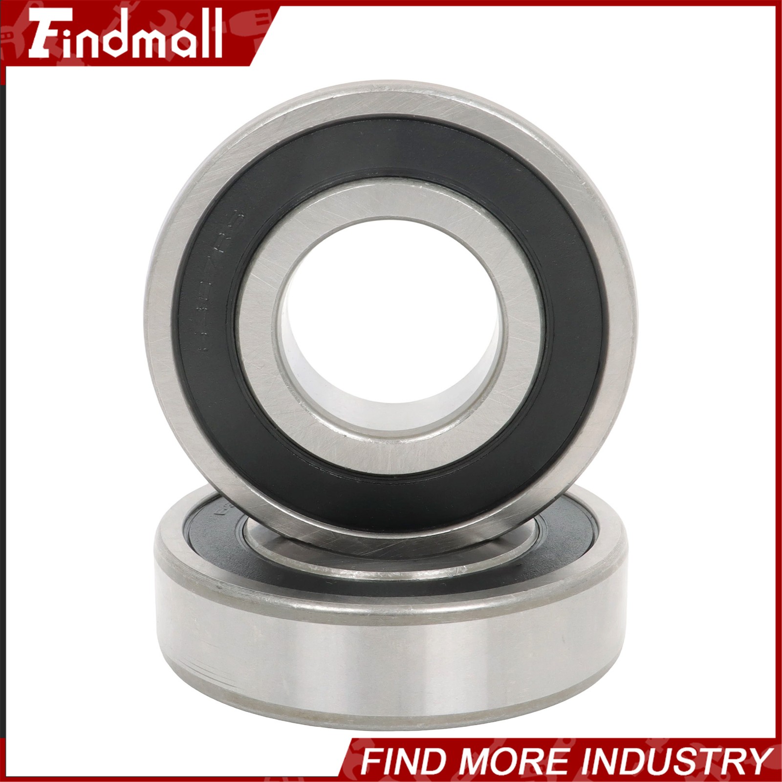 Findmall 6307-2RS Bearings 2 Pack 35x80x21mm Premium Rubber Seal Low Noise