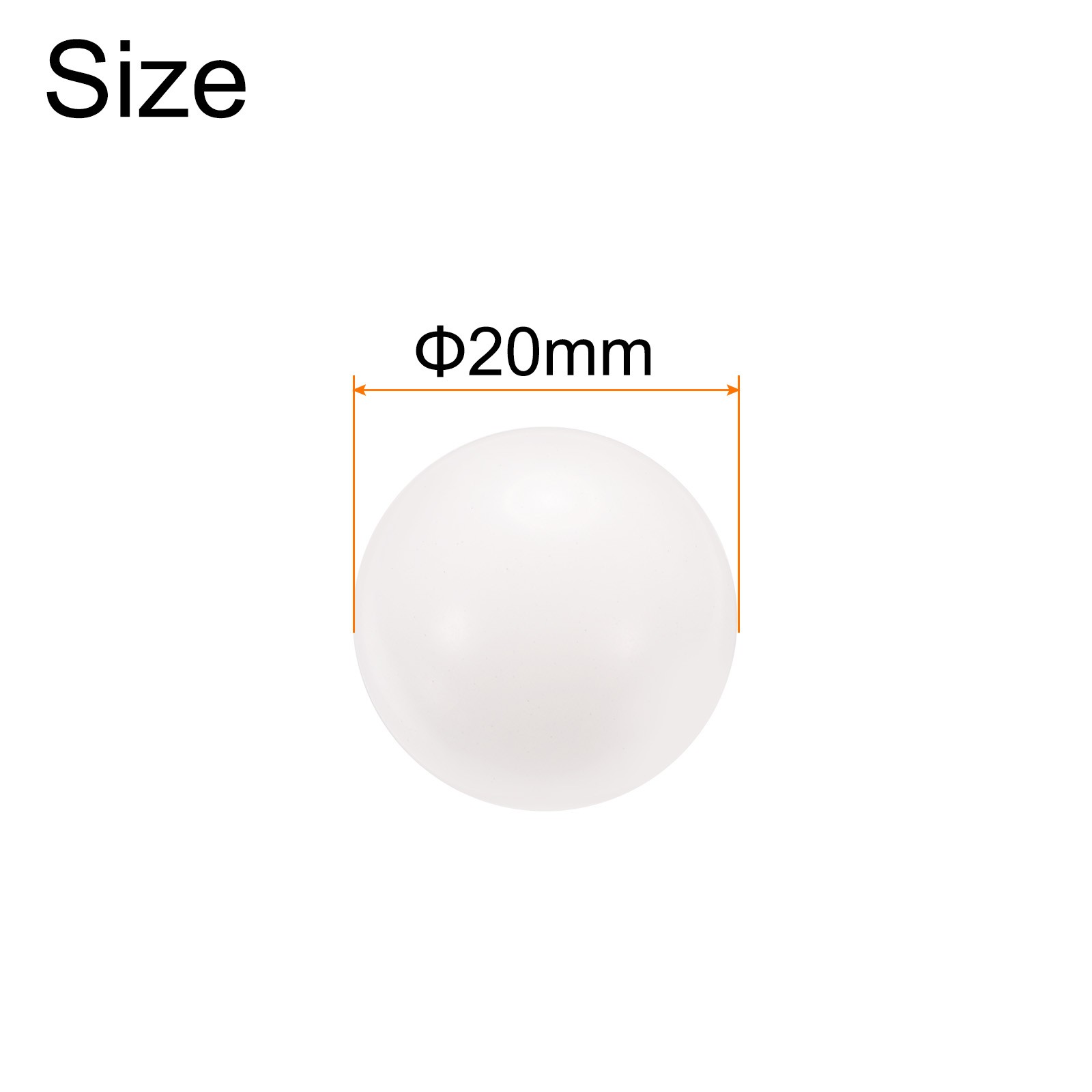 20pcs POM Bearing Balls 20mm Solid Plastic Bearing Balls