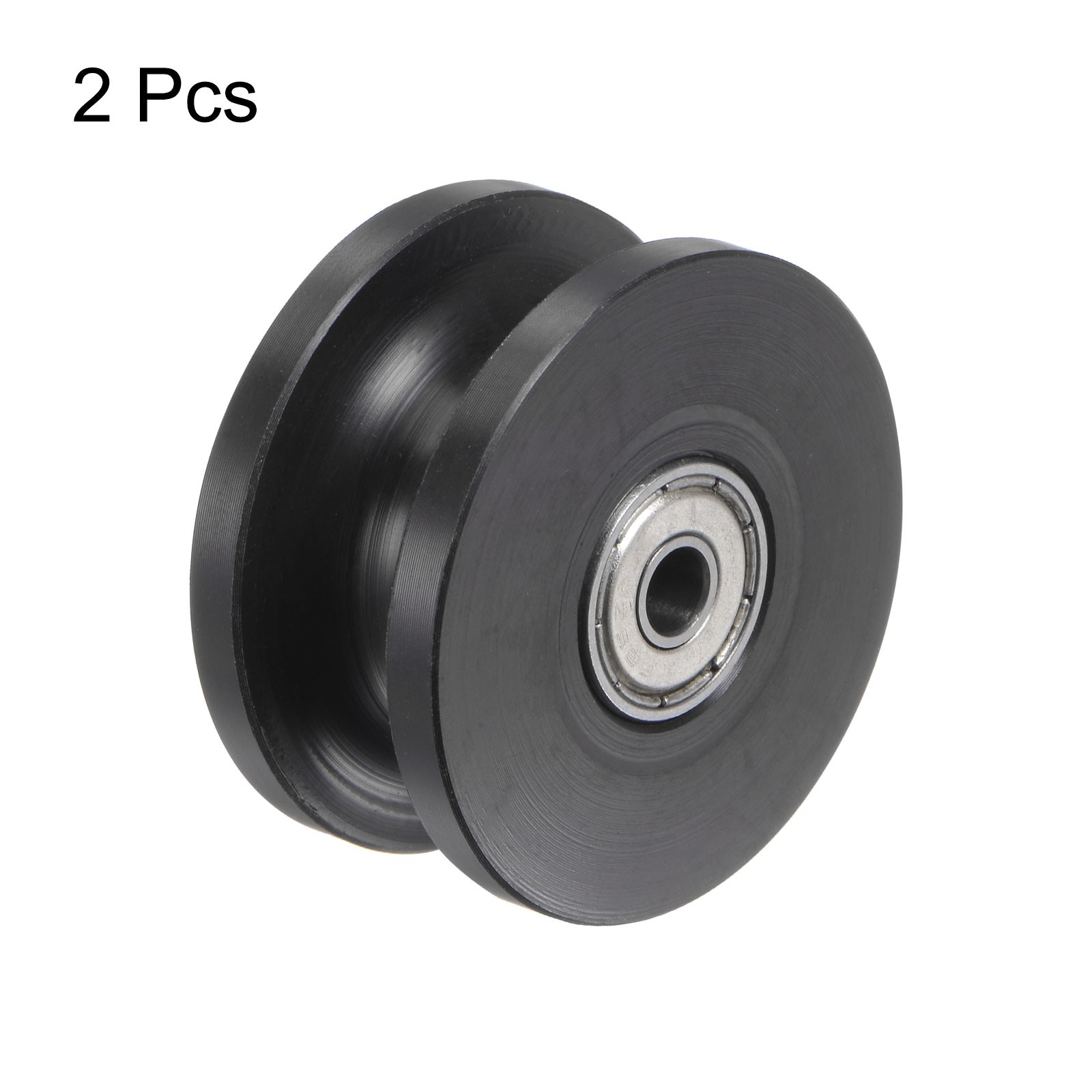 2pcs Deep U Groove Bearing Nylon Guide Roller Pulley Wheel 5x40x20mm