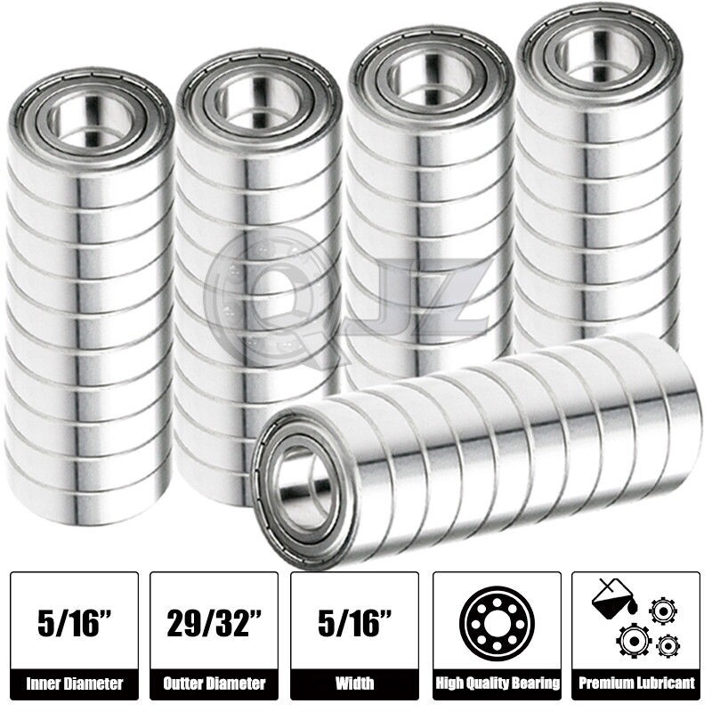 [Qty.50] 1605-ZZ Deep Groove Radial Ball Bearing [7.938mm x 23.019mm x 7.938mm]