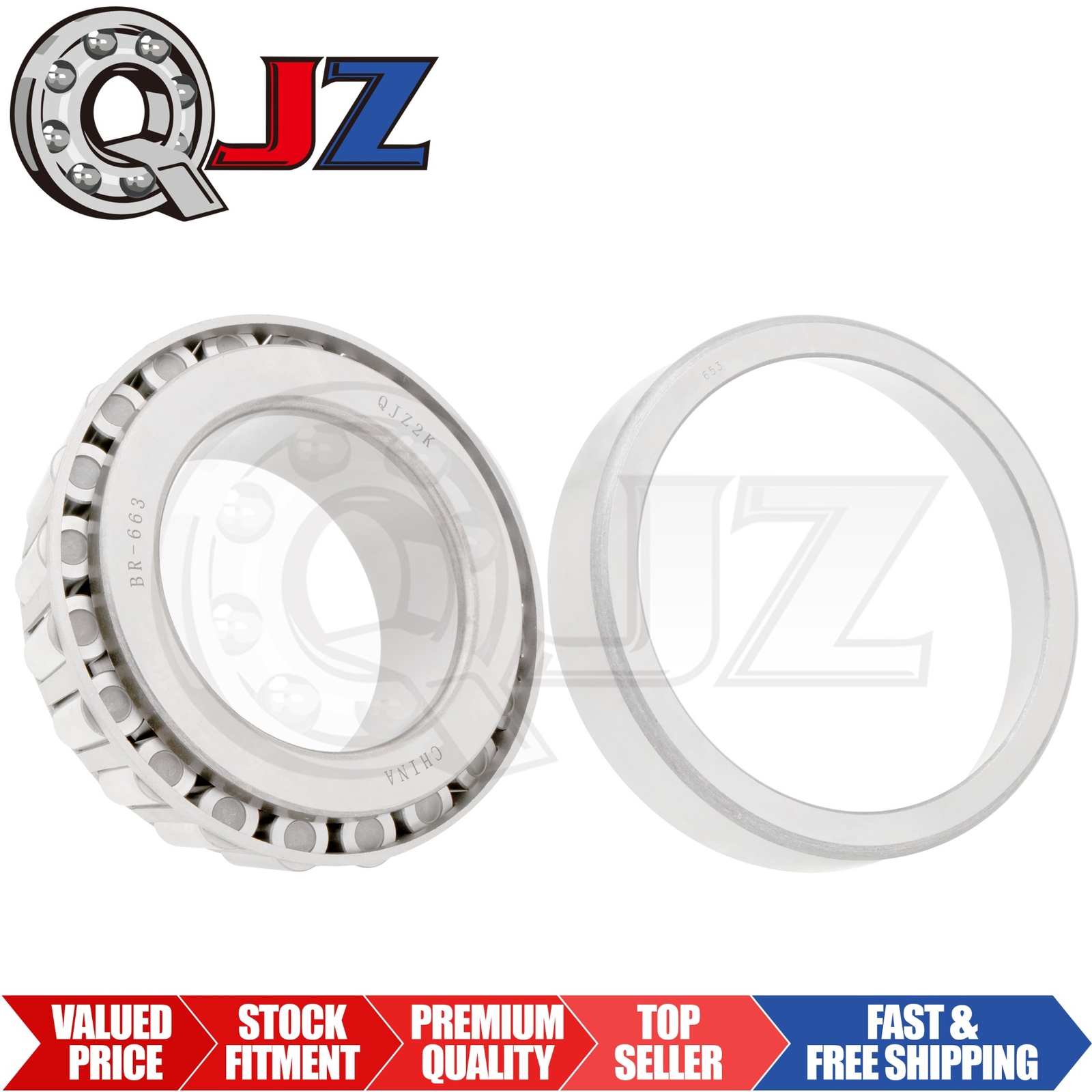 [Qty.1] New 663-653 Tapered Roller Bearing Set Cup & Cone [3-1/4″ ID x 1.625″ W]