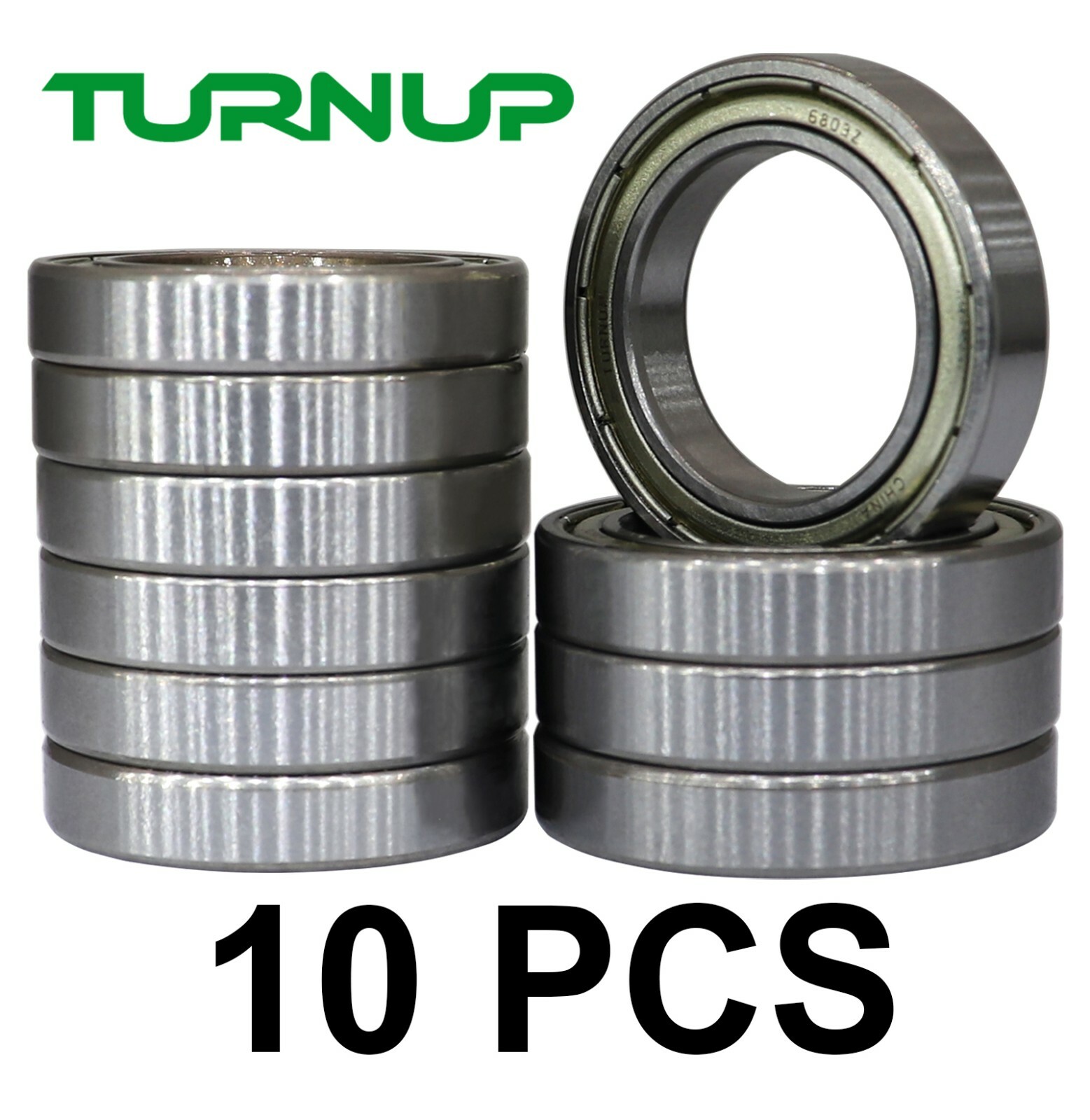 (10 PACK) USA TURNUP 6803ZZ 61803ZZ 17X26X5MM Double Metal Seal Ball Bearings