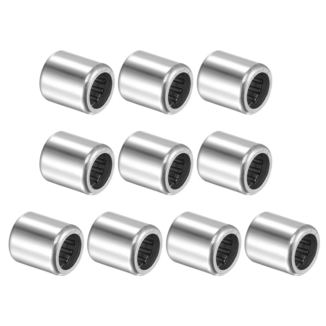 10pcs SCE610 Needle Roller Bearings Chrome Steel Open End 3/8″ x 9/16″ x 5/8″
