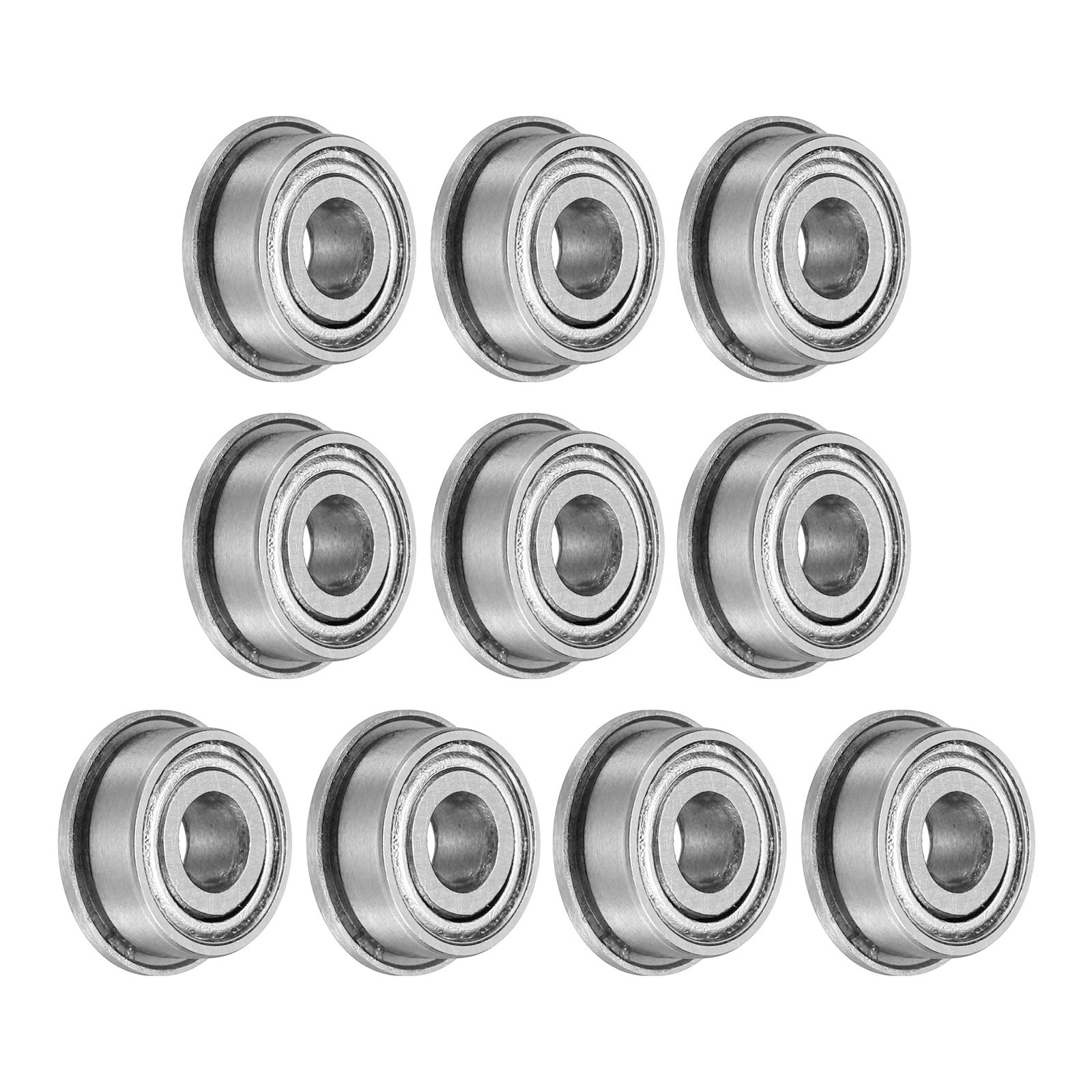 10pcs MF104ZZ Flanged Ball Bearing 4x10x4mm Chrome Steel Shielded, P6 (ABEC 3)