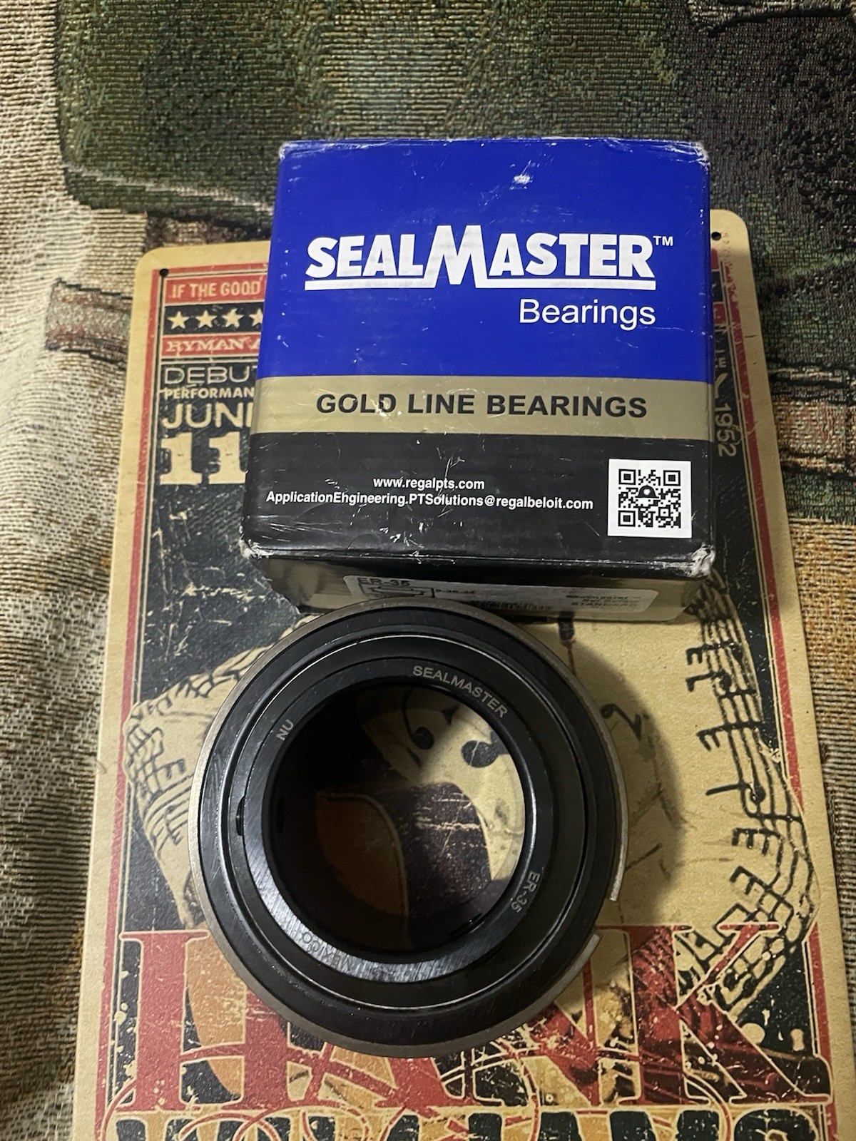 SealMaster ER-35 Ball Insert 2 3/16” 70101 NEW Gold Line Bearing
