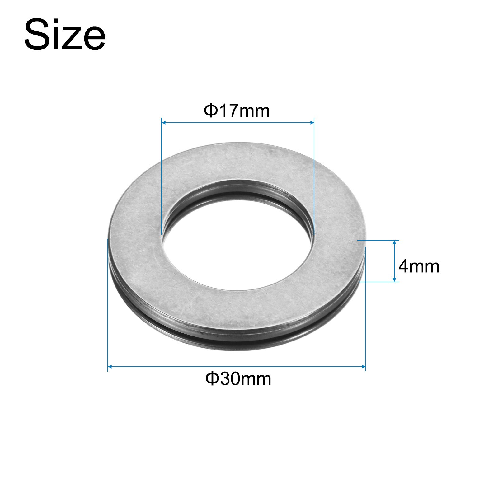 6 Sets AXK1730+2AS Thrust Needle Roller Bearings 17x30x4mm, P5 (ABEC 5)