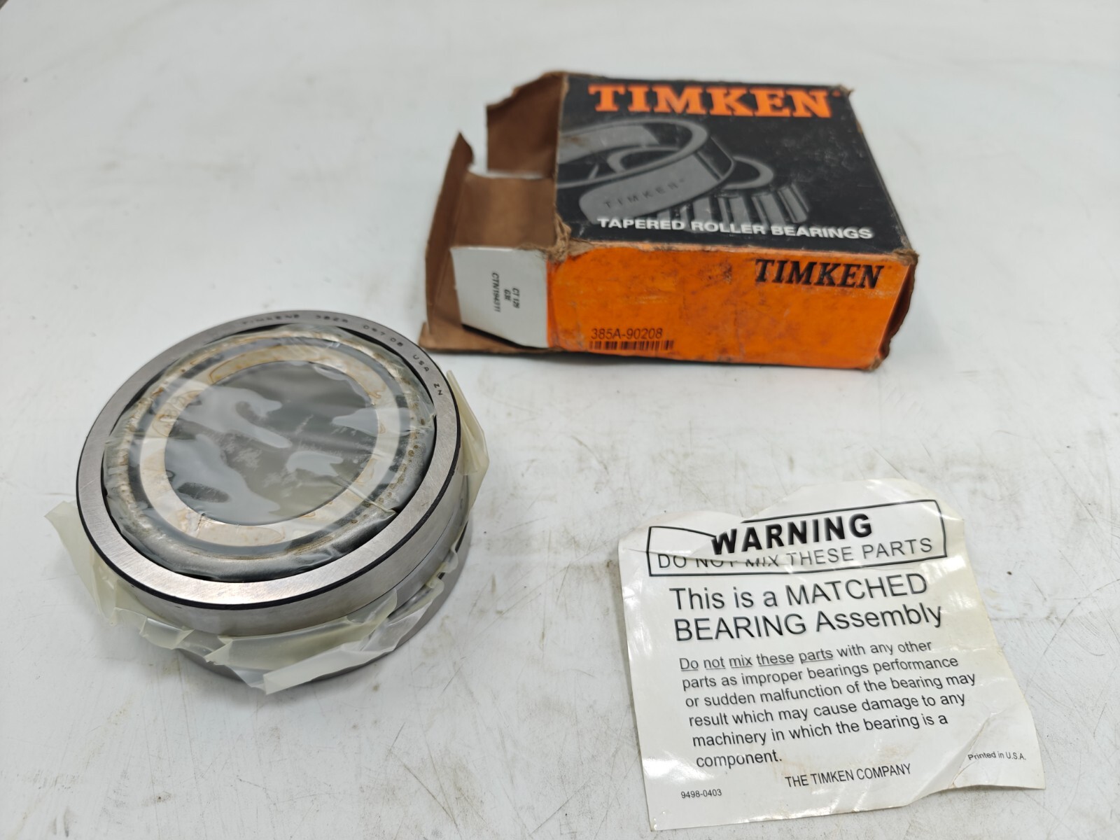 385A – 90208 Timken 385A – 382A Y1S-382), Tapered Roller Bearings Assembly