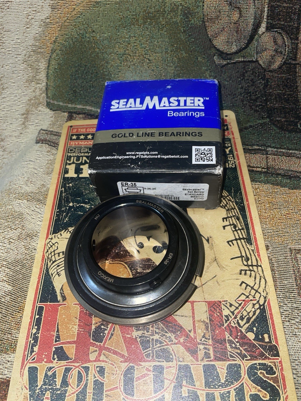 SealMaster ER-35 Ball Insert 2 3/16” 70101 NEW Gold Line Bearing