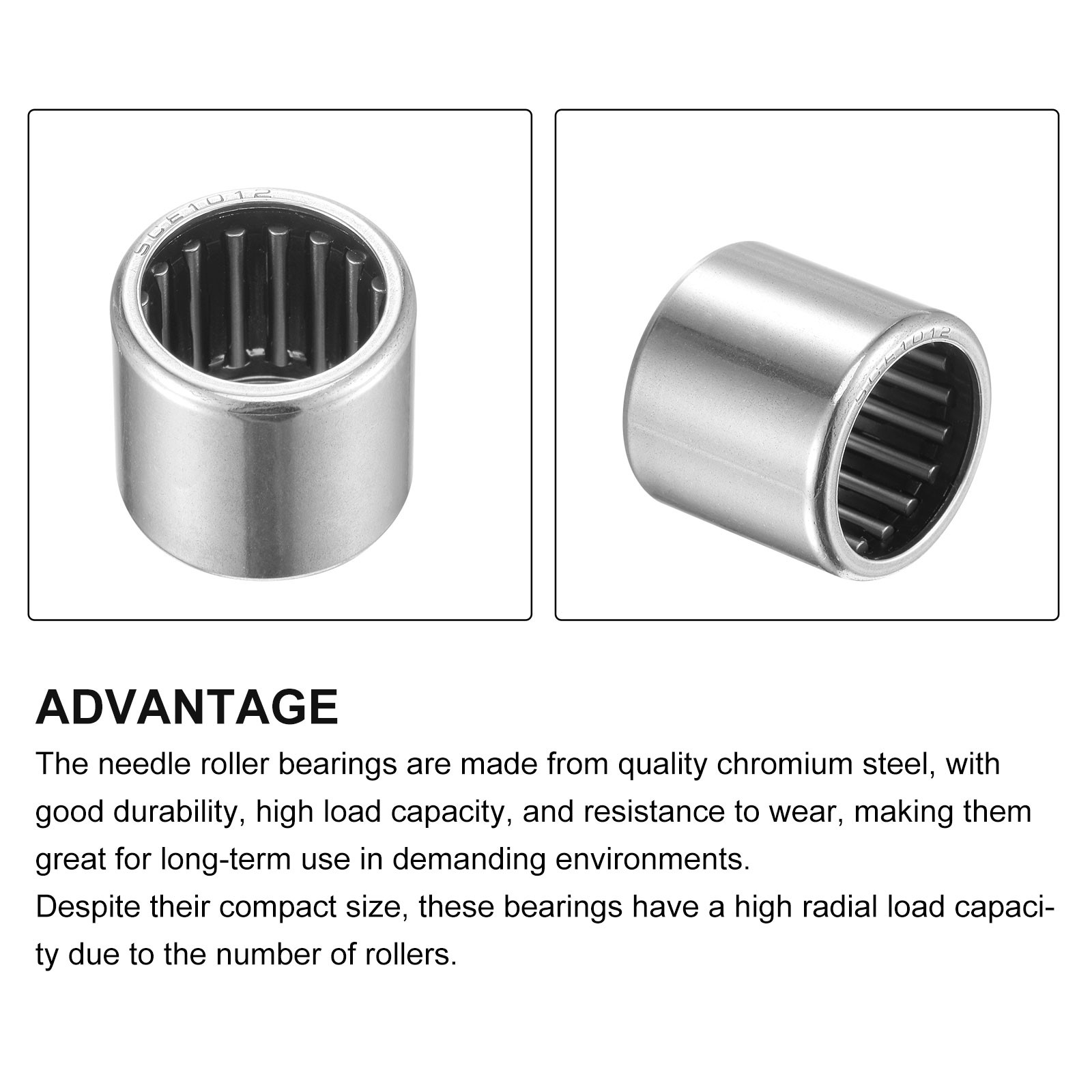 SCE1012 Needle Roller Bearings 5/8 in x 13/16 in x 3/4 in 10 Pack for Industrial