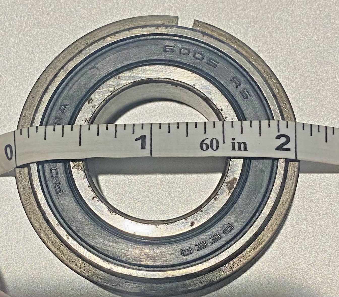 Peer Single Row Radial Ball Bearing 6005-RS (QTY OF 2)