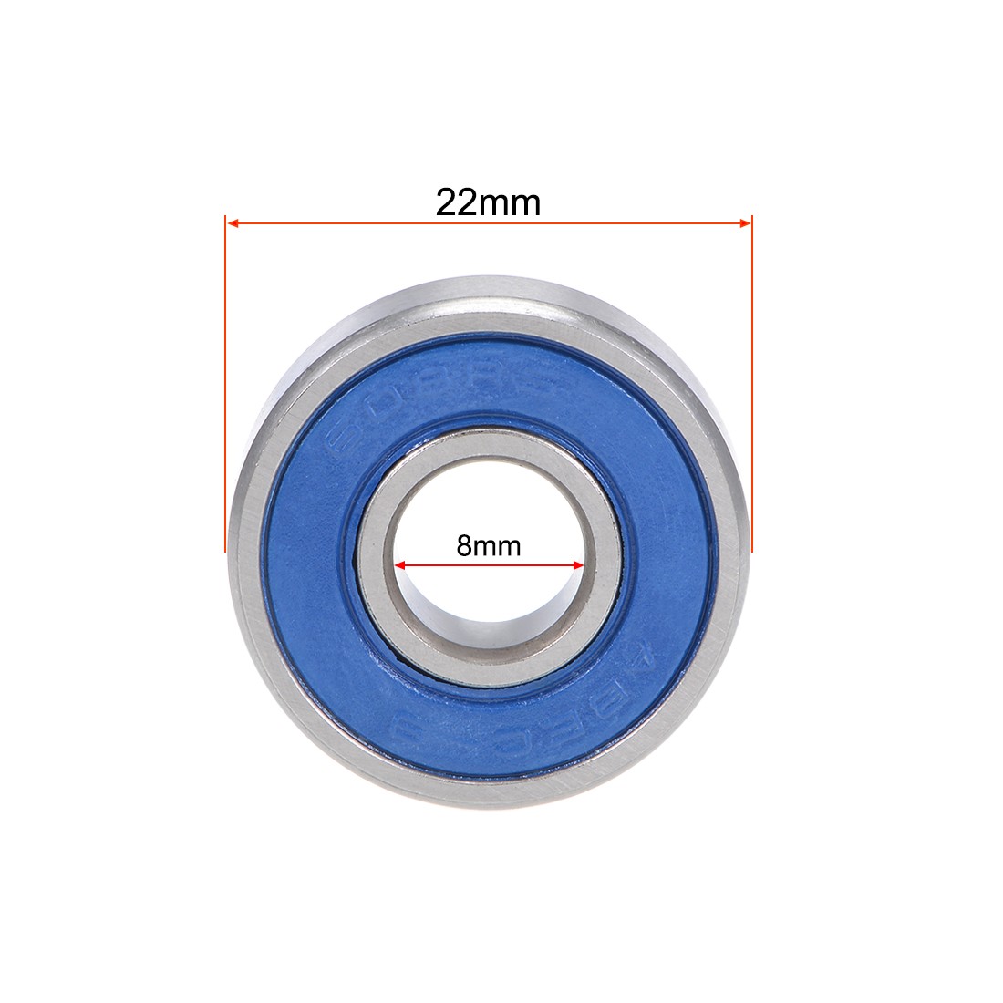 608-2RS Deep Groove Ball Bearings 8x22x7mm Double Seal 10pcs
