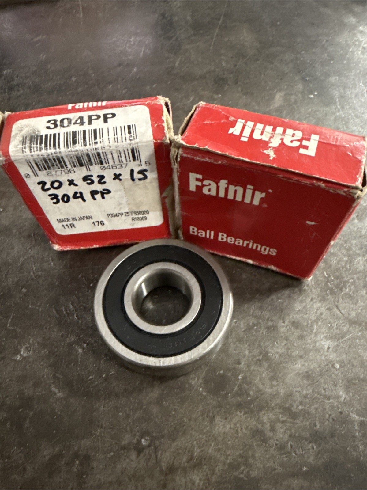 Lot of 2 Fafnir 304PP Radial Deep Groove Ball Bearing