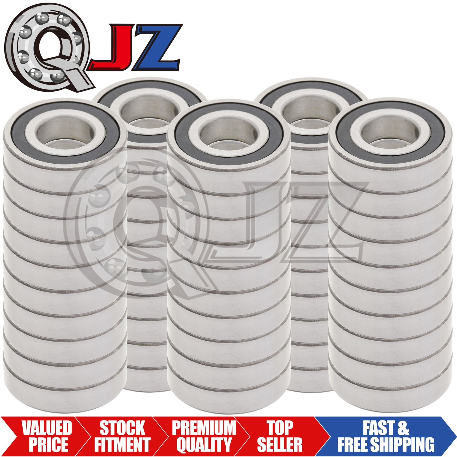 [Qty.50] New R20-2RS Deep Groove Ball Bearing [1.25in ID x 2.25in OD x 0.5in W]