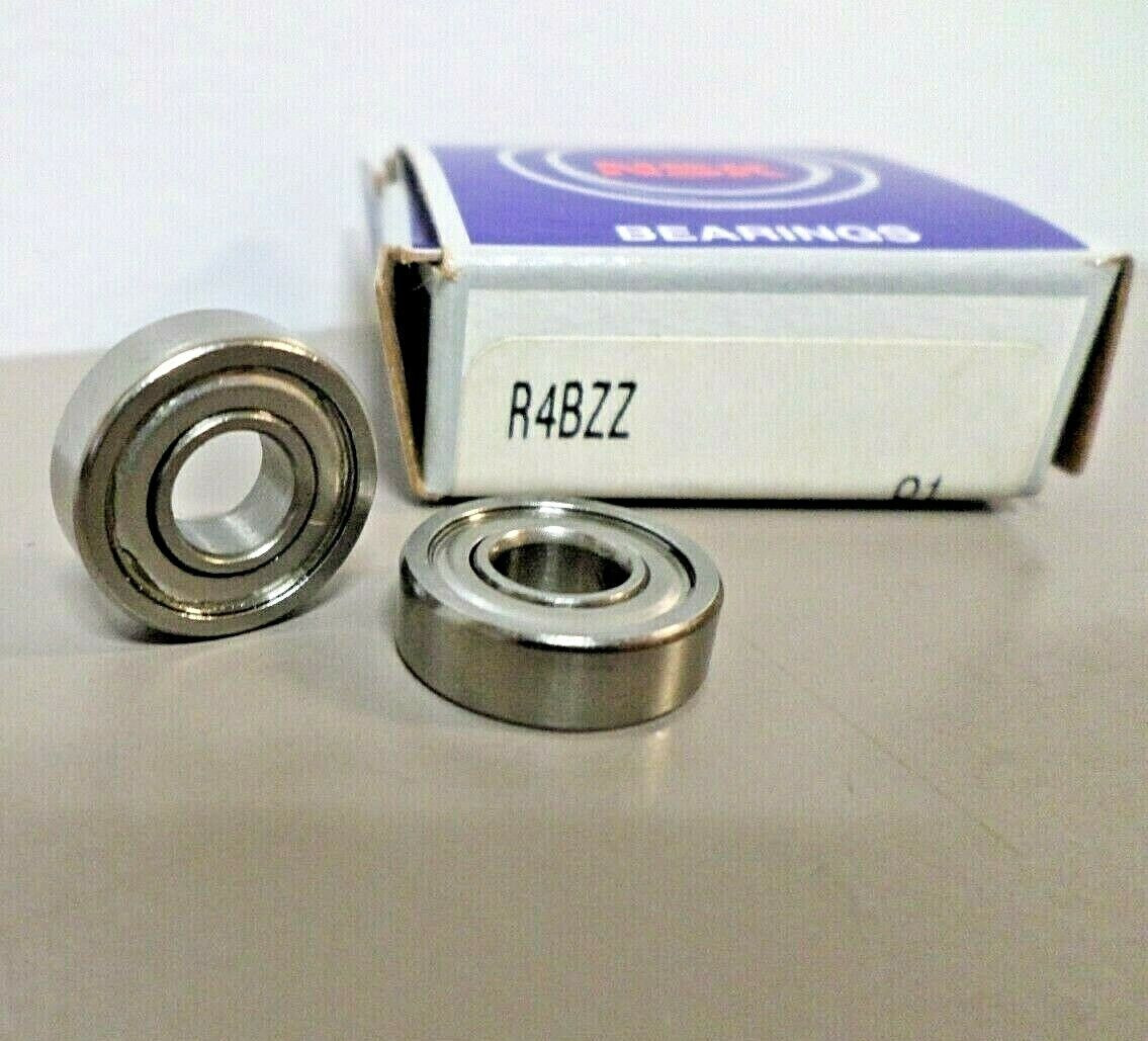 Lot of 2 – NSK R4B ZZ Double Shielded C3 Deep Groove Ball Bearings 1/4″ Bore