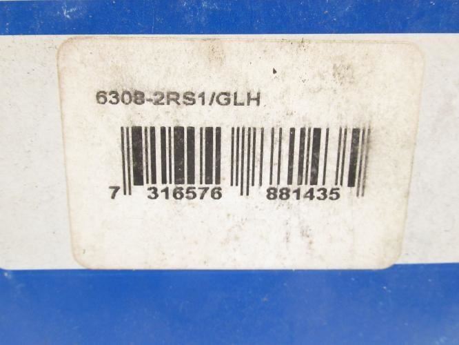 193503 New-No Box; SKF 6308-2RS1/GLH Ball Bearing 40mmID x 90mmOD x 23mm Wide