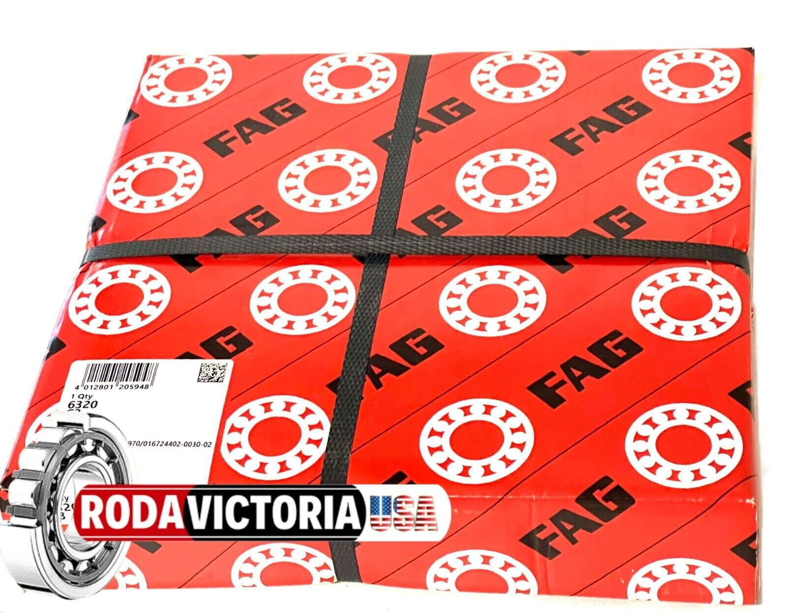 FAG 6320 DEEP GROOVE BALL BEARING, OPEN TYPE, NO SEALS 100x215x47mm