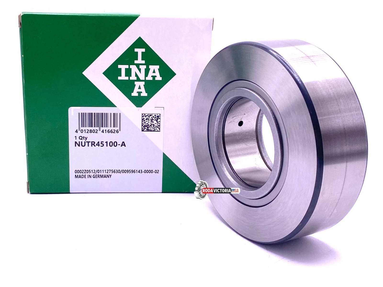 INA NUTR45100 Track Roller, Yoke Type, Unsealed, Metric, Steel 45x100x32x30 mm