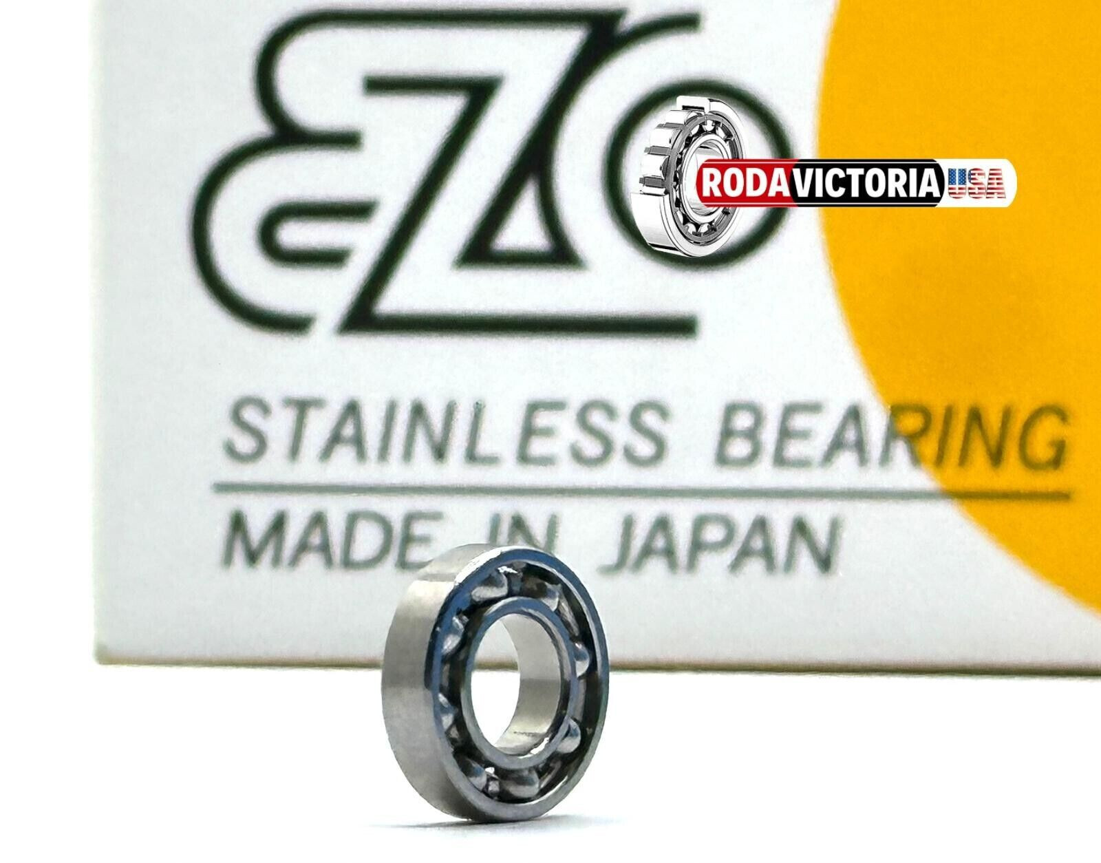 EZO R188 DEEP GROOVE BALL BEARING, OPEN TYPE, NO SEALS 1/4″x1/2″x1/8″ SR188