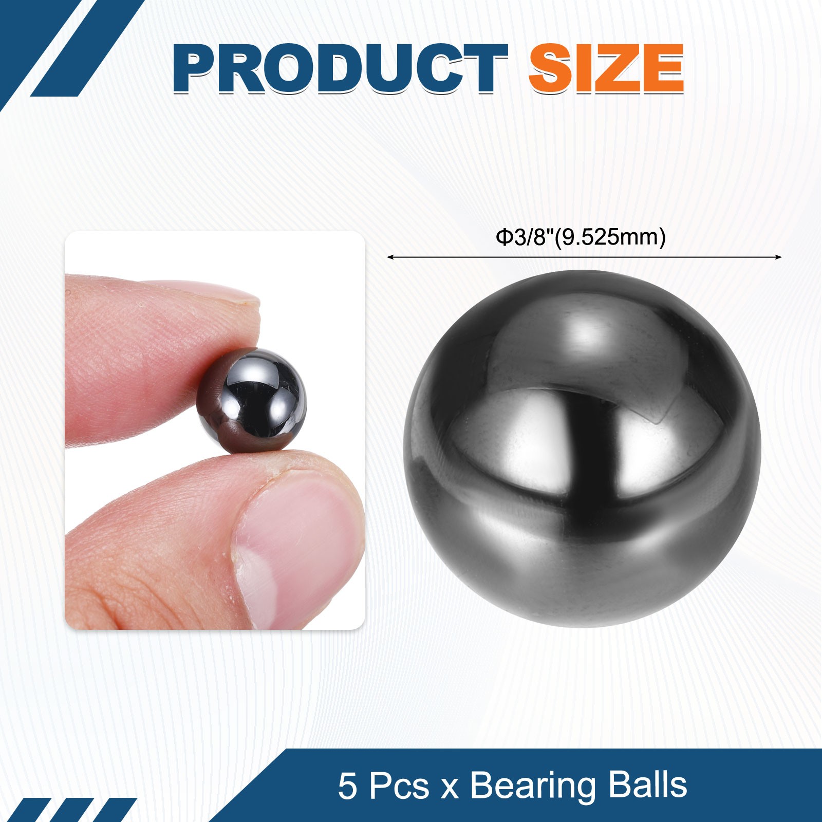 5Pcs 3/8″(9.525mm) Ceramic Bearing Balls Silicon Carbide G10 Precision Balls