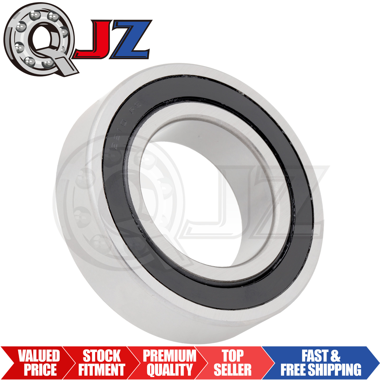 [Qty.1] New 2210-2RS Self-Aligning Ball Bearing [50mm Bore x 90mm OD x 23mm W]