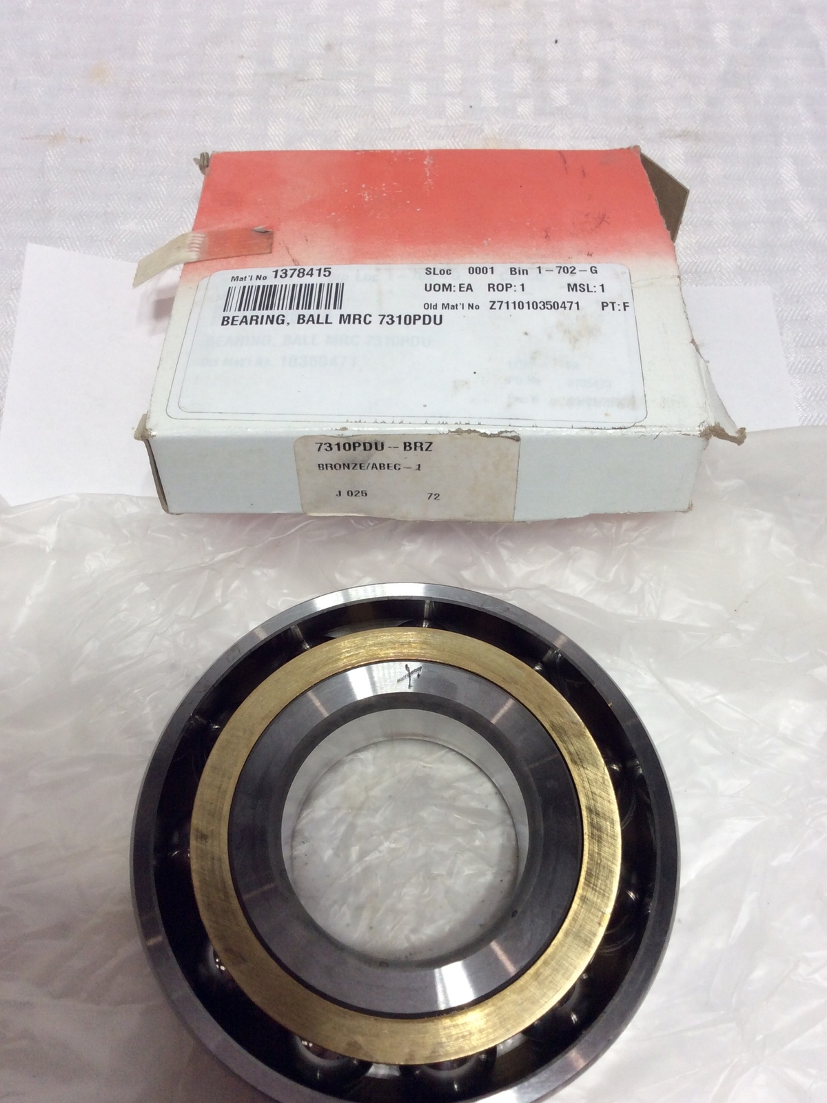 MRC 7310PDU ANGULAR CONTACT BALL BEARING