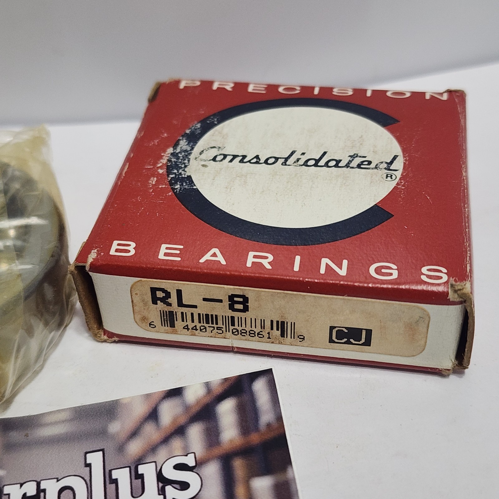 RL-8 / RL 8 Consolidated Ball Bearing – Straight Bore, 1.0000 in ID, 2.2500 in
