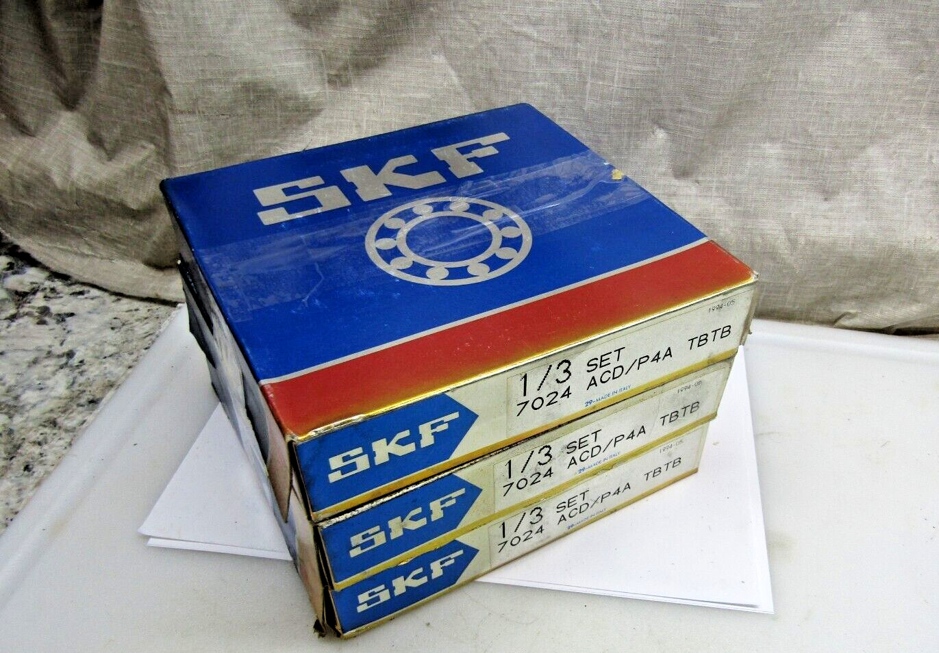 SKF 7024ACD P4A TBIB Super Precision 3 Bearing Set Matched
