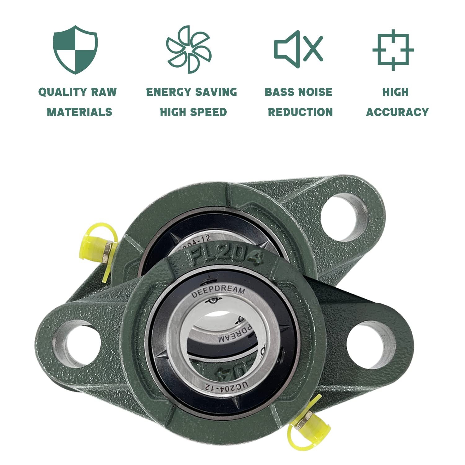 UCFL204-12 Pillow Block Bearing – Pack of 6 Flange Mounted Pillow Block Beari…