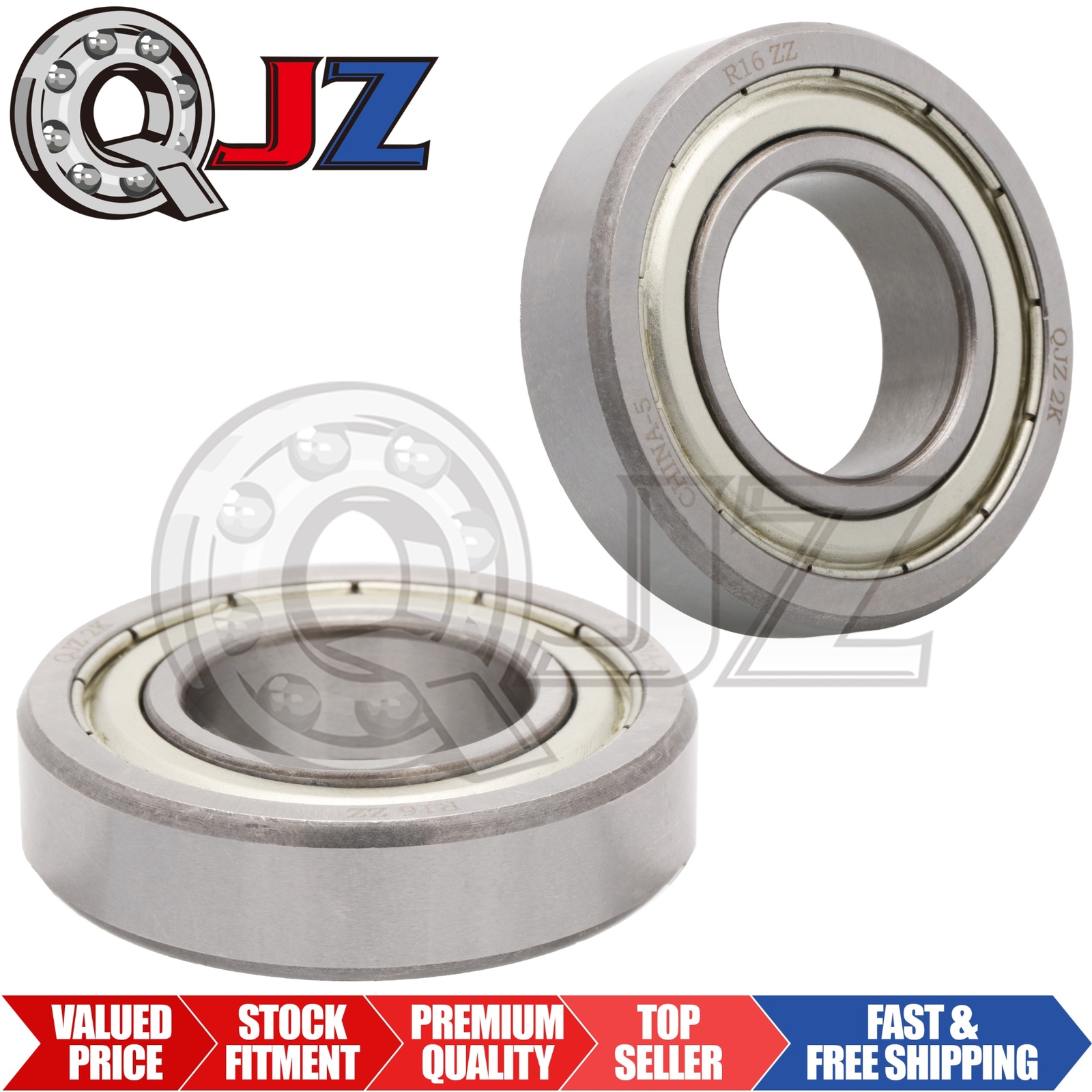 [Qty.2] New R16-ZZ Deep Groove Radial Ball Bearing [1″ Bore x 2″ OD x 1/2″ W]