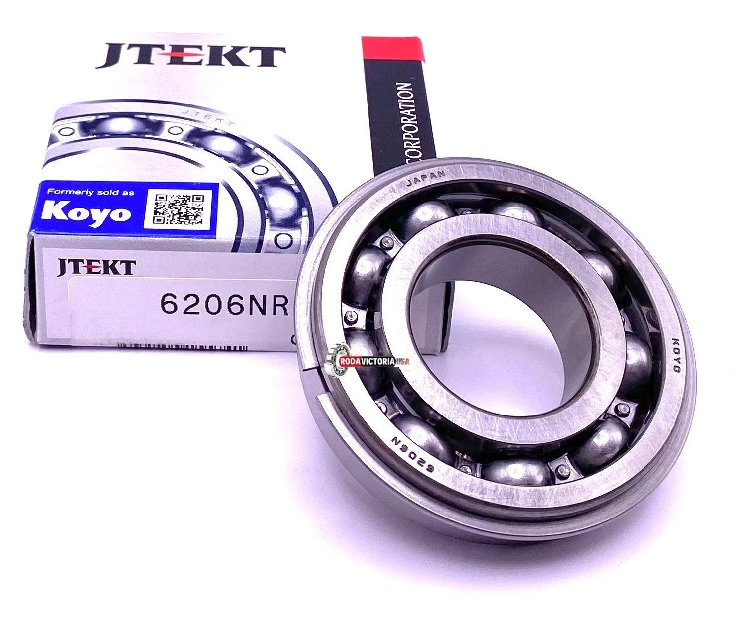 KOYO 6206 NR C3 Ball Bearing, Open Type, No Seals + Snap Ring 30x62x16 mm