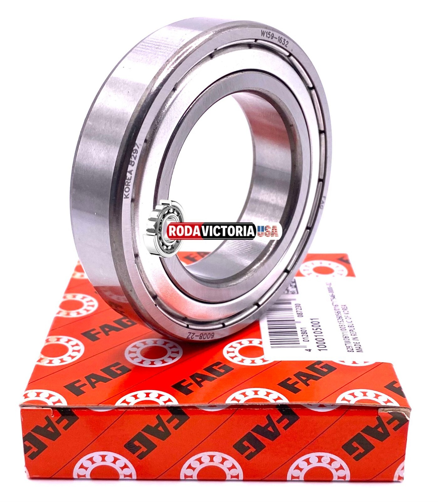 FAG 6008 ZZ C3 DEEP GROOVE BALL BEARING, METAL SHIELDED 40x68x15 mm