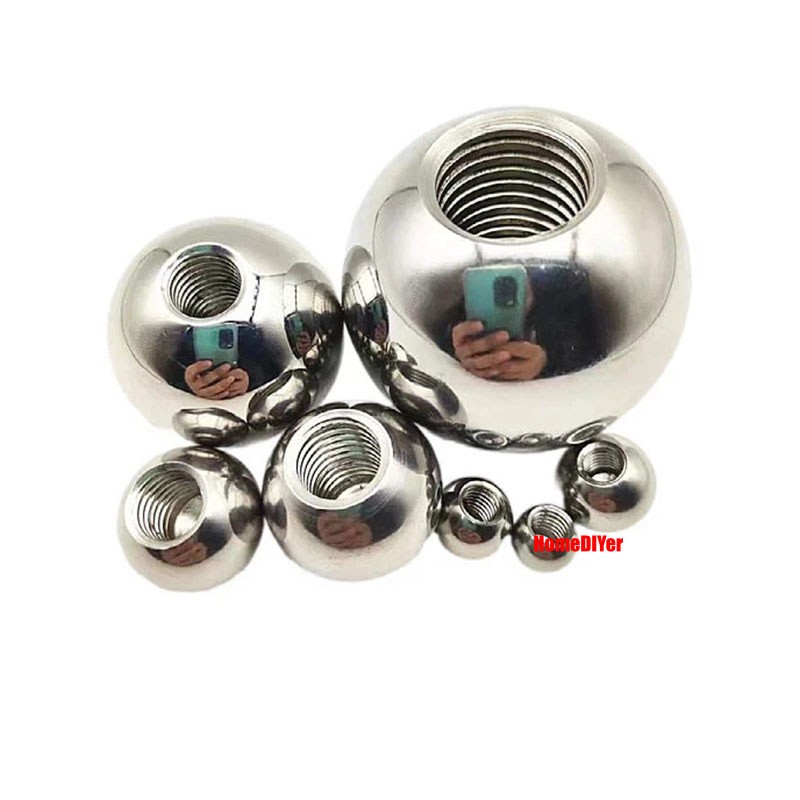 Stainless Steel Drilling Balls Female Thread M6 M8 M12 Blind Hole Ball Knob Nut