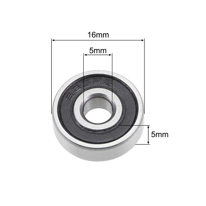 10PCS 625RS Deep Groove Ball Bearings, Rubber Sealed 5x16x5mm 625-2RS Bearings